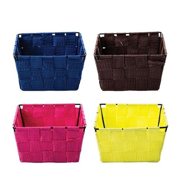 Bulk Pack x 4 Woven Nylon Storage Box 16x16x8cm