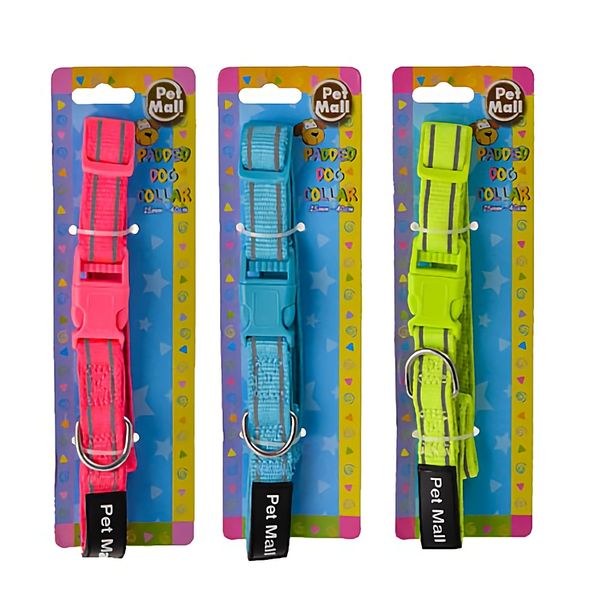 Bulk Pack x 3 Pet Dog Collar Padded 25-40cm Small