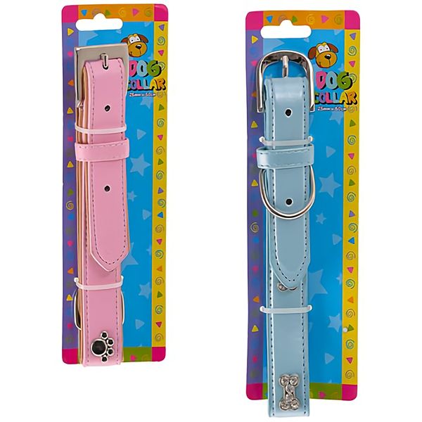 Bulk Pack x 2 Pet Dog-collar Pink/blue 2.5x50cm Large