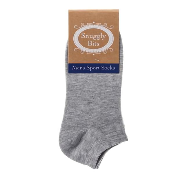Bulk Pack x 6 Socks Men Sports Grey