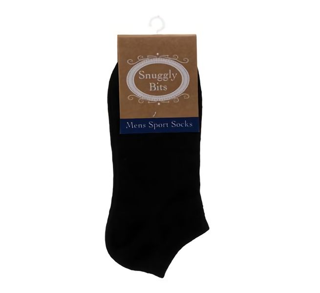 Bulk Pack x 6 Socks Men Sports Black