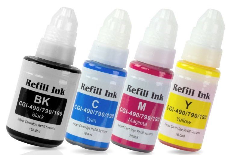 Canon GI-490 / G1400 / G2400 / G3400 CISS Ink Bottle Multipack - Compatible