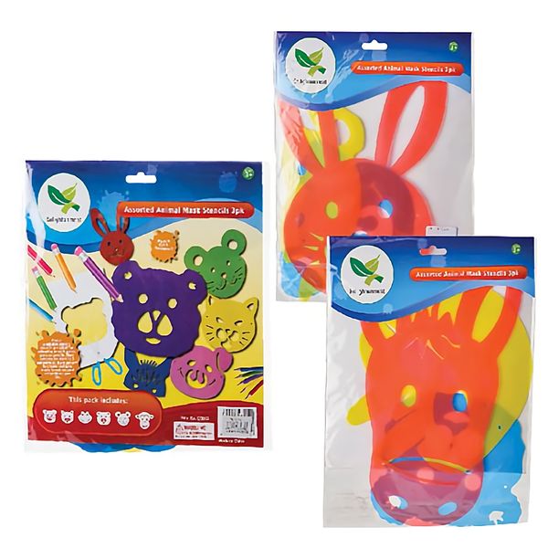 Bulk Pack x 6 Art+craft Mask Stencils 3Piece Pack
