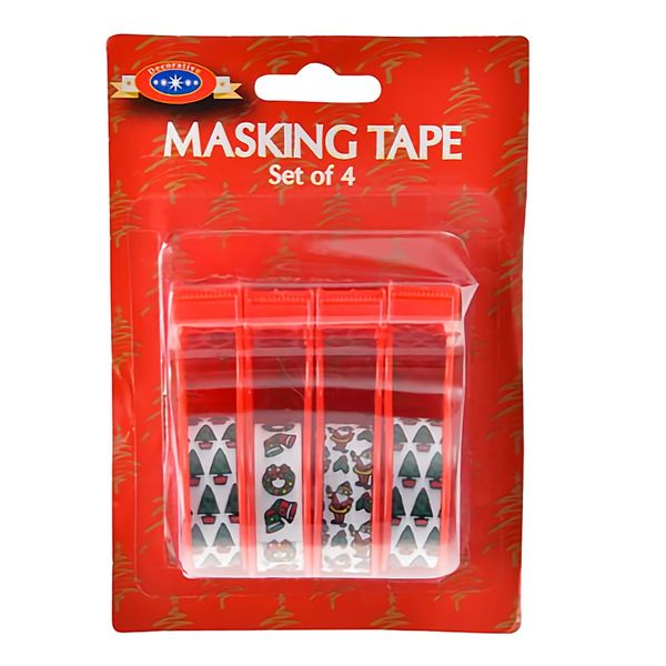Bulk Pack x 6 Xmas Stationery Masking Tape