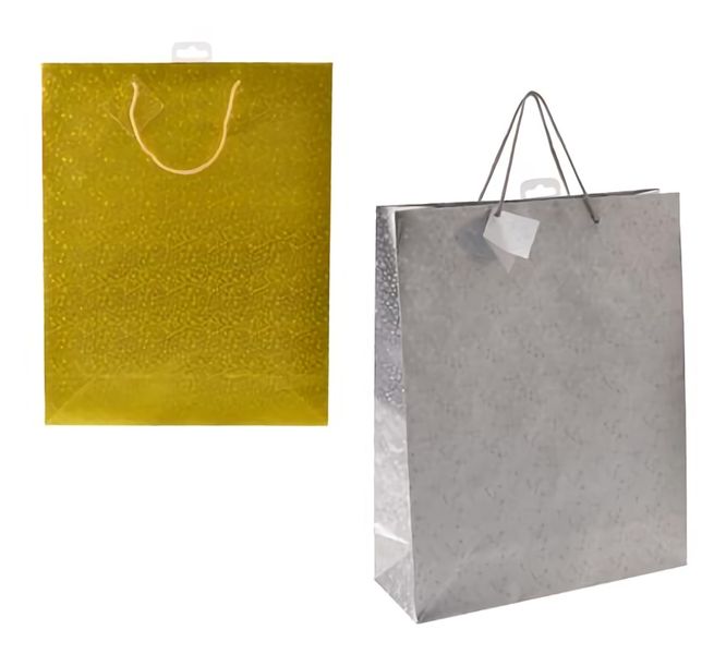 Bulk Pack x 6 Gift-bag Metallic Paper Jumbo 33x42cm
