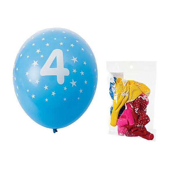 Bulk Pack x 6 Balloons Helium 8-Pack Print Number 3