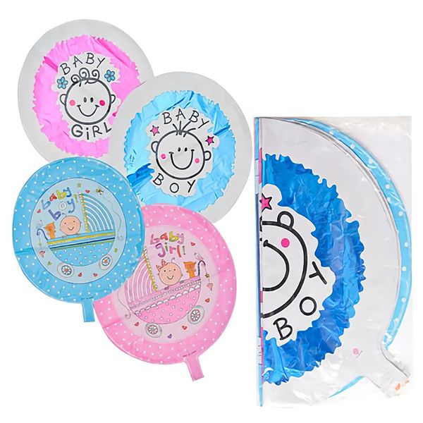 Bulk Pack x 8 Balloons Helium Foil Baby