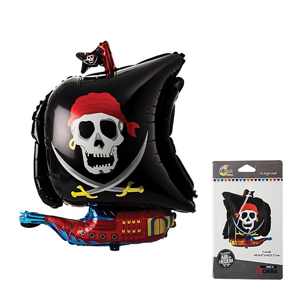 Bulk Pack x 6 Balloons Helium Foil Pirate