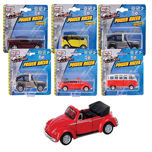 Bulk Pack x 6 Maisto Dinky 11cm Pullback Power Racers