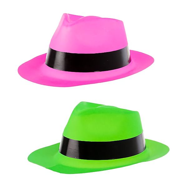 Bulk Pack x 10 Dress Up Hat Fedora Plastic