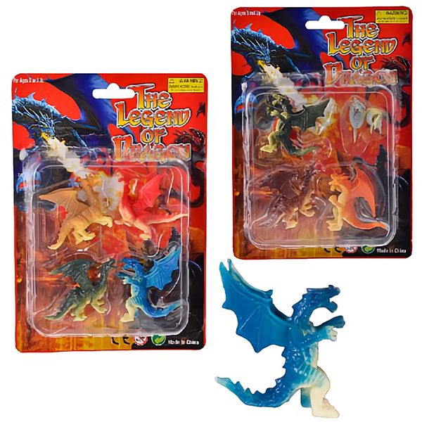Bulk Pack x 6 Animals Dragon Set 4 Piece