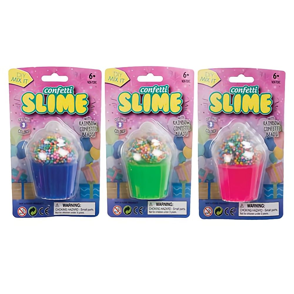 Bulk Pack x 6 Novelty Slime Cupcake With Confetti | Buy Online in South ...