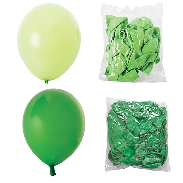 Bulk x 6 Balloons Helium Metallic Light Green 12-Pack