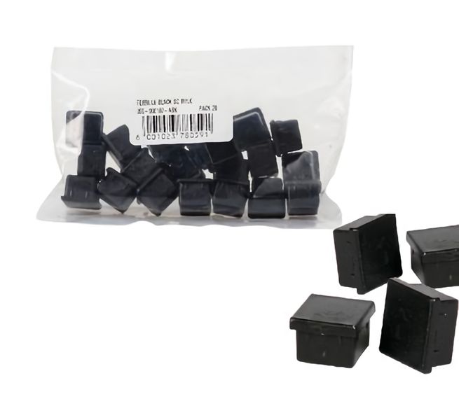 Bulk Pack x 3 Ferrule Square For Furniture Legs 19mm. 20-Pack