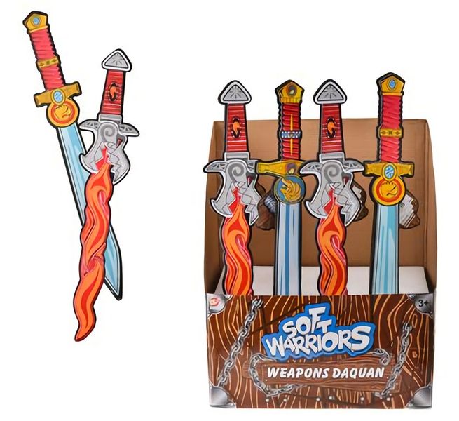 4 x Boys Playset Cartoon Style Foam Sword Eva 54cm