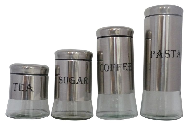 Continental Homeware 4 Piece Canister Set with Print