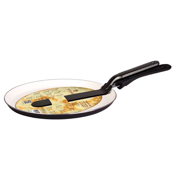 Blaumann 24cm Ceramic Coating Pancake Pan with Turner - Black