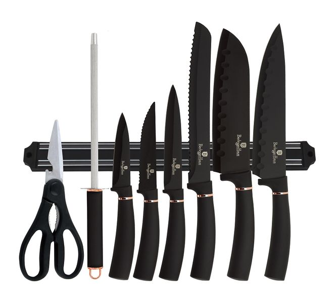 Berlinger Haus 10-Piece Marble Coating Knife Set with Magnetic Hanger