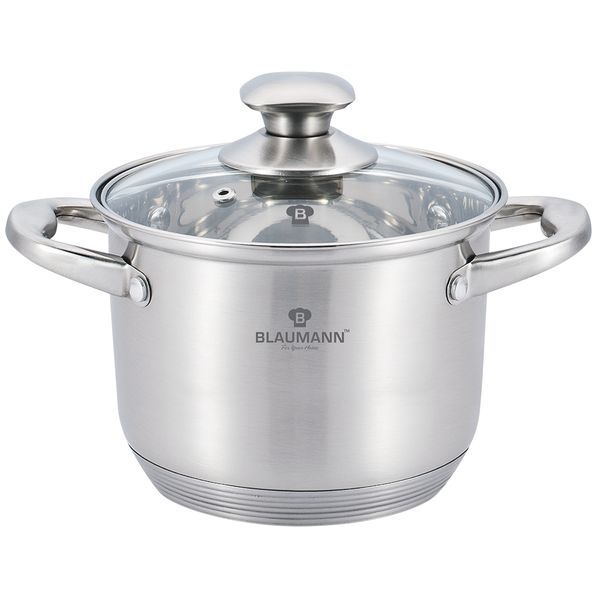 Blaumann 26cm Stainless Steel Stock Pot - Satin Gourmet Line