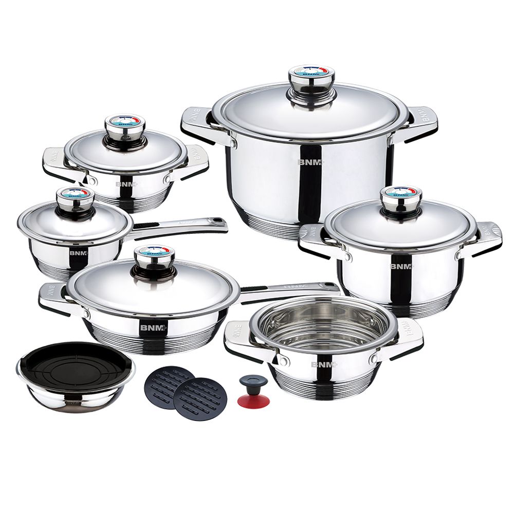 Model Home 17Piece Wide Edge Stainless Steel Cookware Set Buy Online