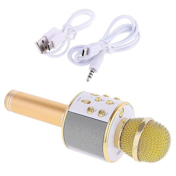 Raz Tech Wireless Microphone Karaoke Speaker For Smartphones - Gold