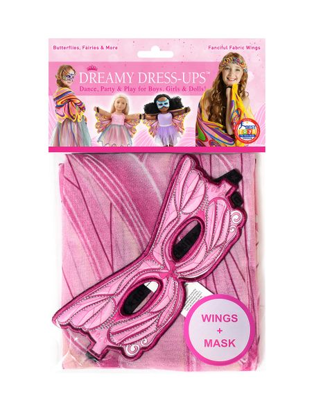 Dreamy Dress Ups Mask &amp; Wing Fairy Pink