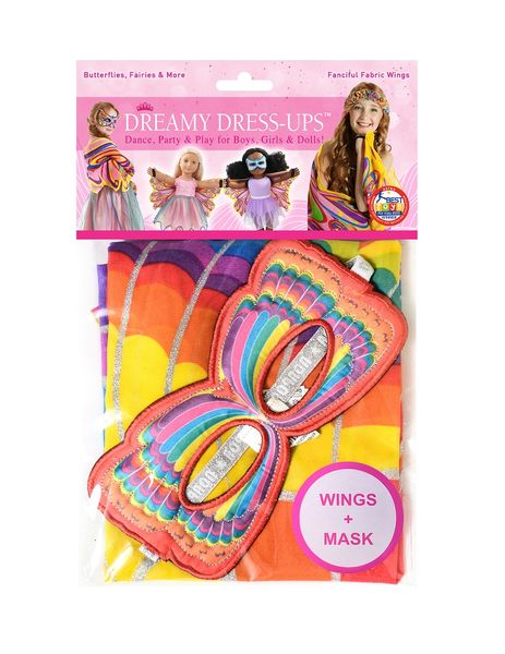 Dreamy Dress Ups Mask &amp; Wing Red Fairy Rainbow