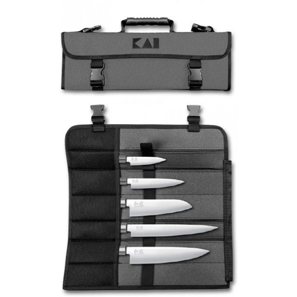 KAI Wasabi Knife Set 5 Piece Europe Shape with Knife Bag