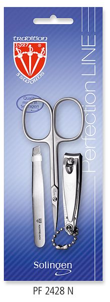 Kellermann 3 Swords Set: Cuticle Scissors, Nail Clipper, Tweezers PF 2428 N