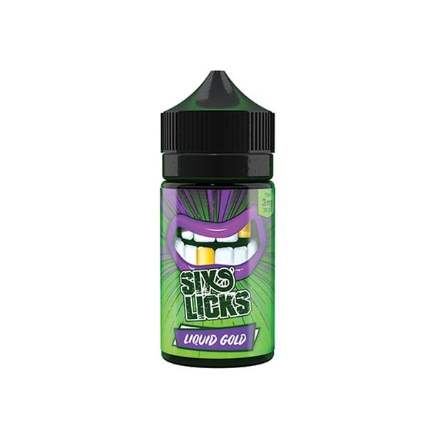 75ml Six Licks Liquid Gold 3mg E-Liquid
