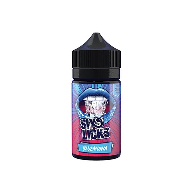 75ml Six Licks Bluemonia 3mg E-Liquid