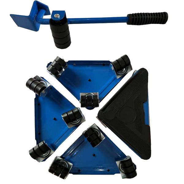 Furniture Lifter &amp; Slides Mover Rollers Set - Blue