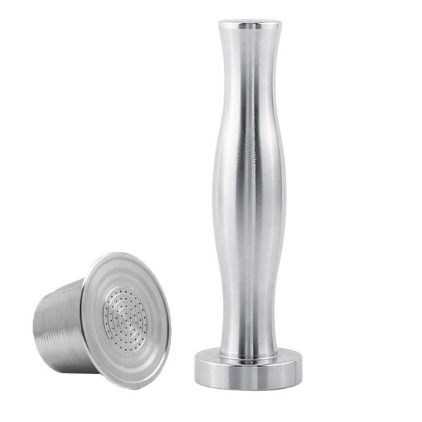 Stainless Steel Coffee Tamper Hammer with Reusable Capsule