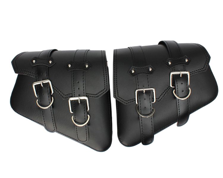 1 Pair Motorcycle Saddlebags PU Leather Pouch Bag