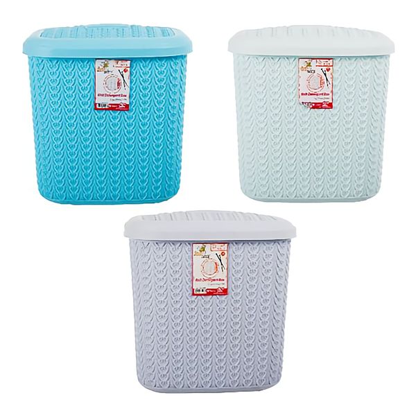Bulk Pack x 3 Basket 23x25x19cm Knit Design Soap Powder