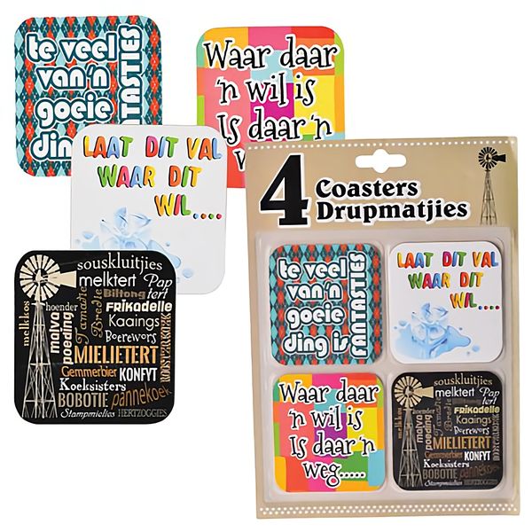 Bulk Pack x 6 Coaster-Set Afrikaans