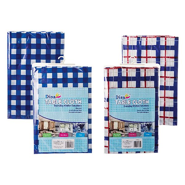 Bulk Pack x 6 Table Cloth Vinyl 132x183cm Flannel Back