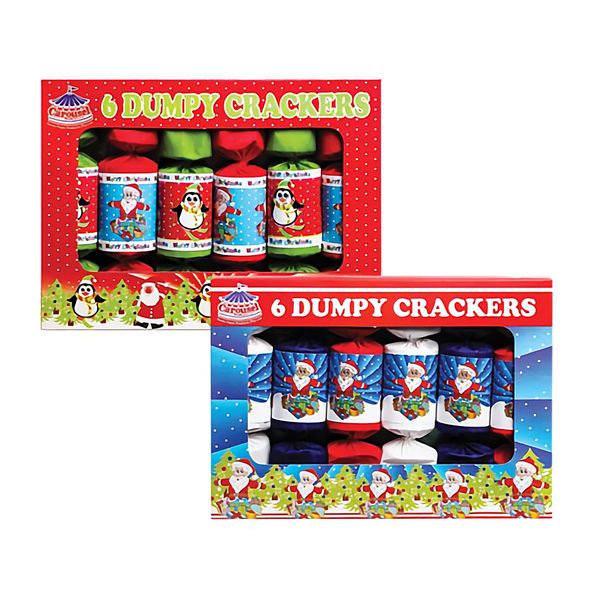 Bulk Pack x 6 Xmas Crackers Dumpy 6Piece