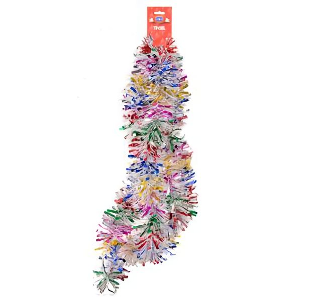 Bulk Pack x 6 Xmas Garland Tinsel 10cmx2.5m