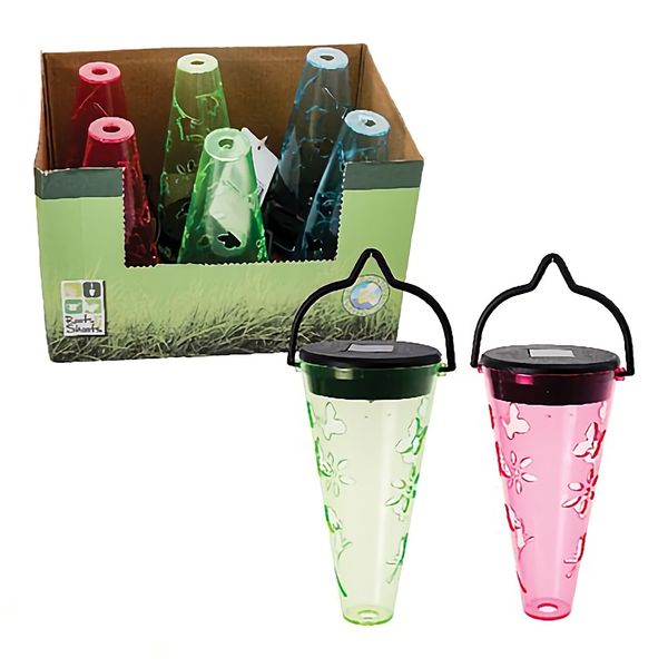 Bulk x 6 Solar Garden Cone-hang Lights