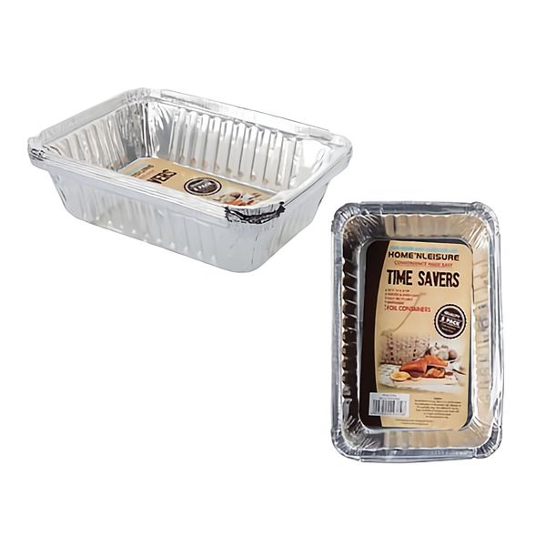 Bulk Pack x 6 Baking Pan Alum-foil 5-Pack 20x14x4cm
