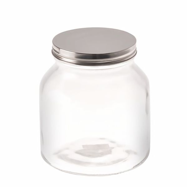 Bulk Pack x 2 Storage-jar Glass Clear 2 Litre 16x16cm