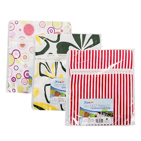 Bulk Pack x 6 Peg Bag Cotton 29x27cm