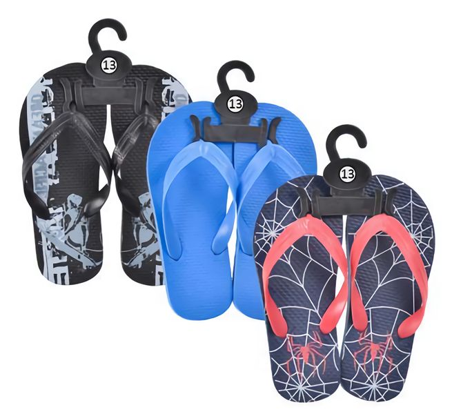 Bulk Pack X 3 Flip Flops Kiddies Boys Size 13