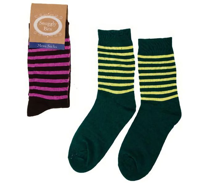 Bulk Pack X 6 Pairs Socks Men Stripes