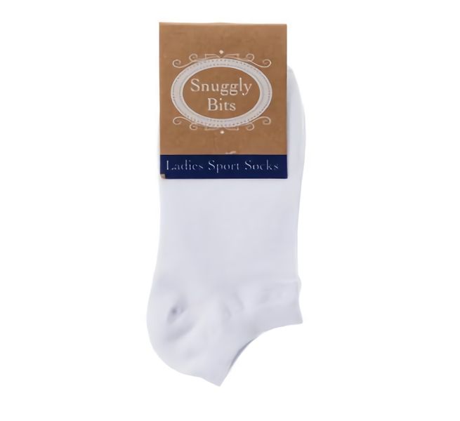 Bulk Pack X 6 Pair Socks Ladies Sports White