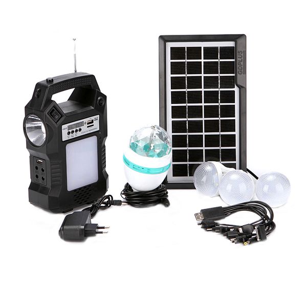 Phunk GD-8060 Plus Solar Lighting System Kit with MP3
