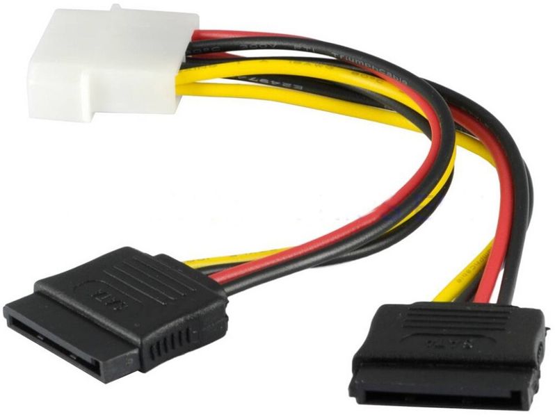Baobab 4 Pin Molex To 2 x SATA Power Connectors Cable