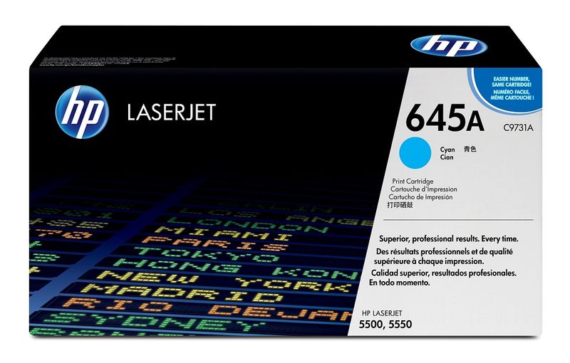 Hp # 645A Clj 5500 Cyan Print Cartridge image