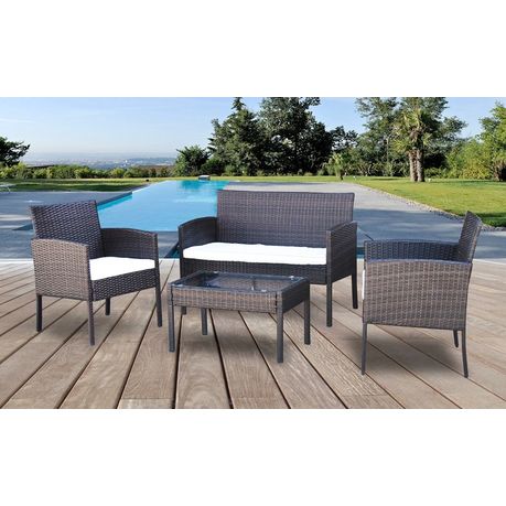 rattan 4 piece furniture set